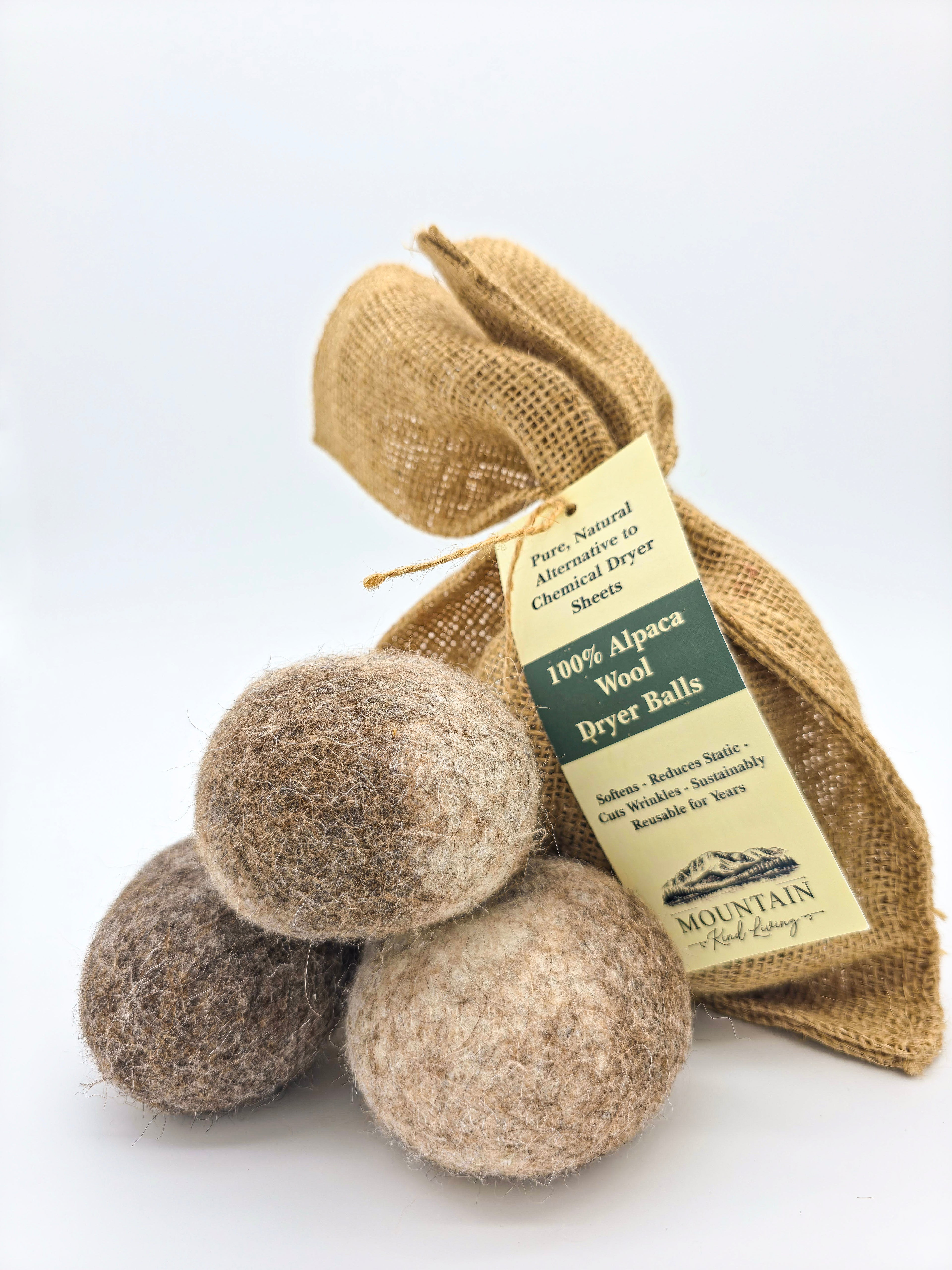 100% Alpaca Wool Dryer Balls