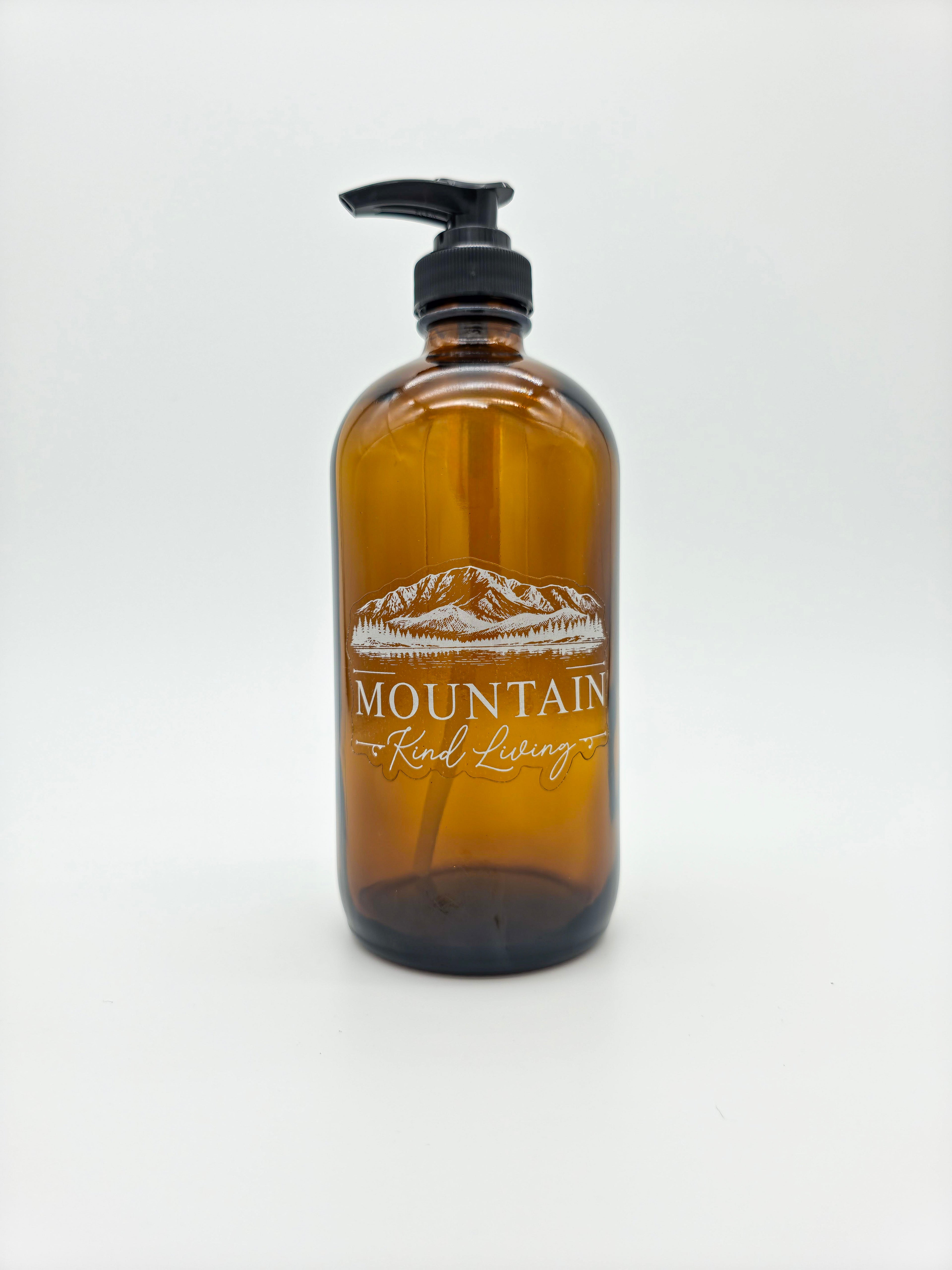 Glass Pump Bottle 16oz.